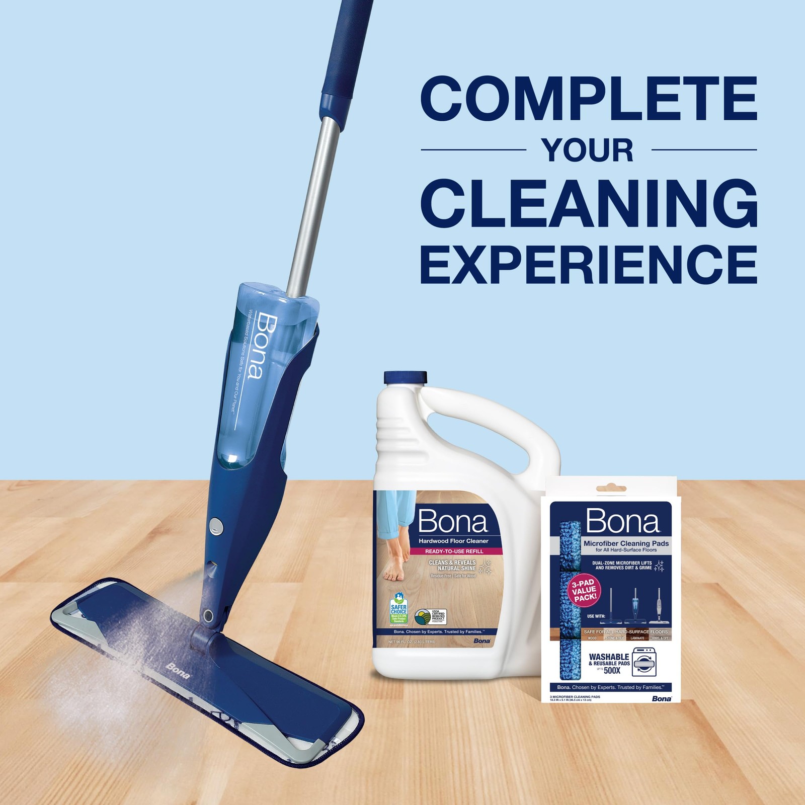 Bona Hardwood Floor Cleaner Refill – 128 fl oz 128 Fl Oz (Pack of 1),