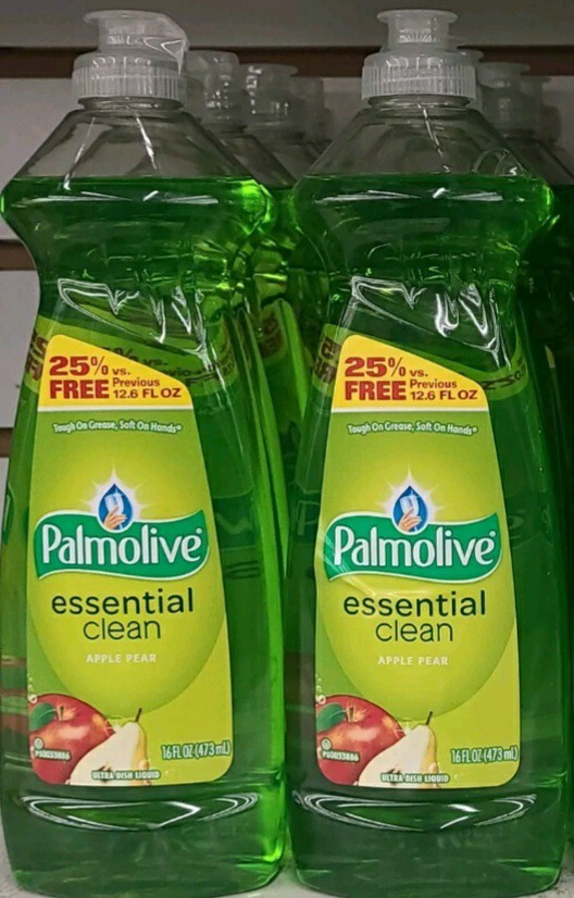 Lot Of 2 Palmolive dish washing liquid Essential Clean Pear Apple 15.2 oz NEW