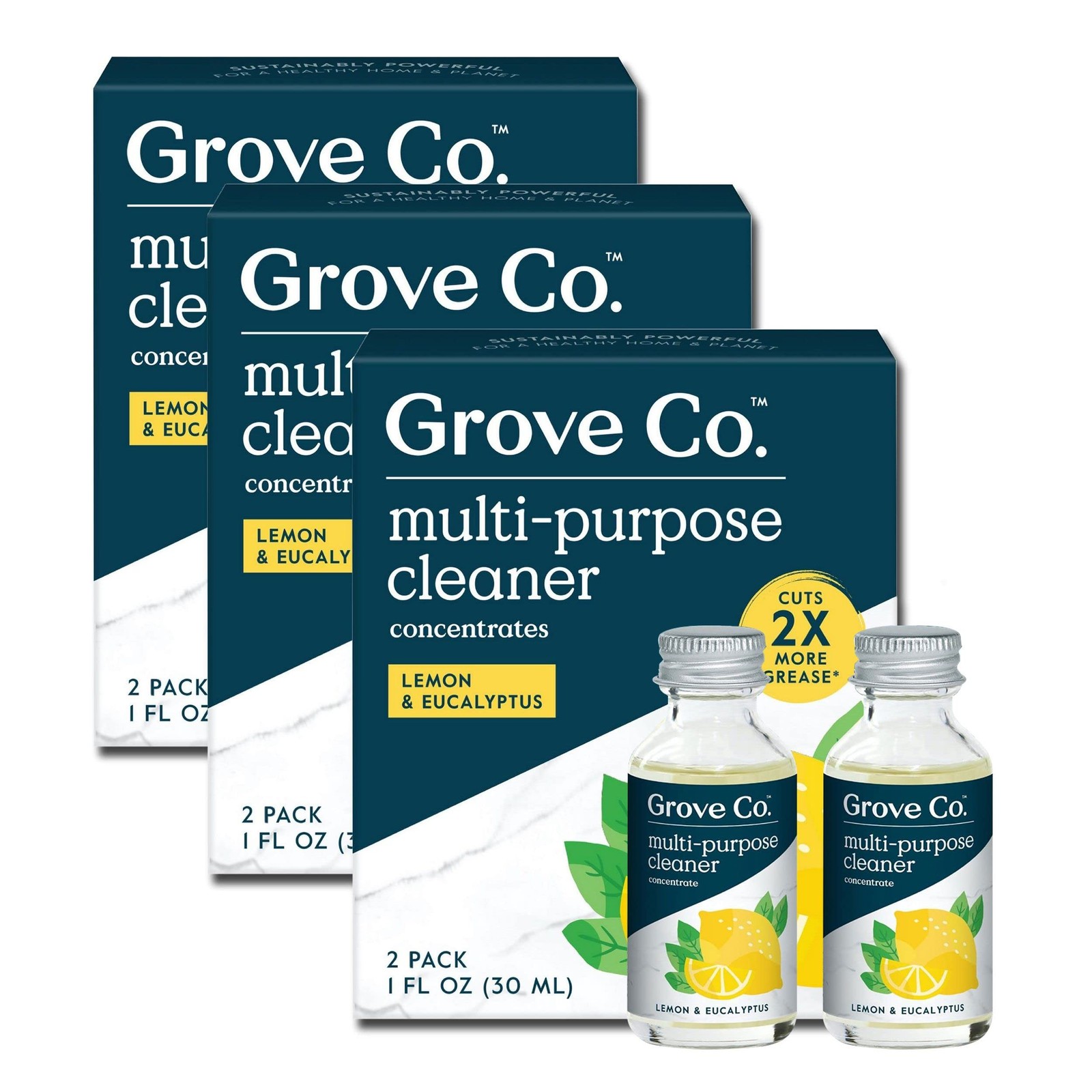 Grove Co Multi Purpose Cleaner Refill Concentrate (6 x 1 Fl Oz) Plant based