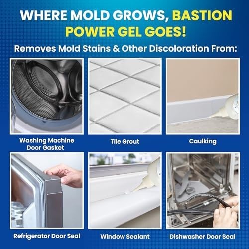 Mold Stain Remover Power Gel Cleaner for Front Loader Washing Machine Seal 7oz