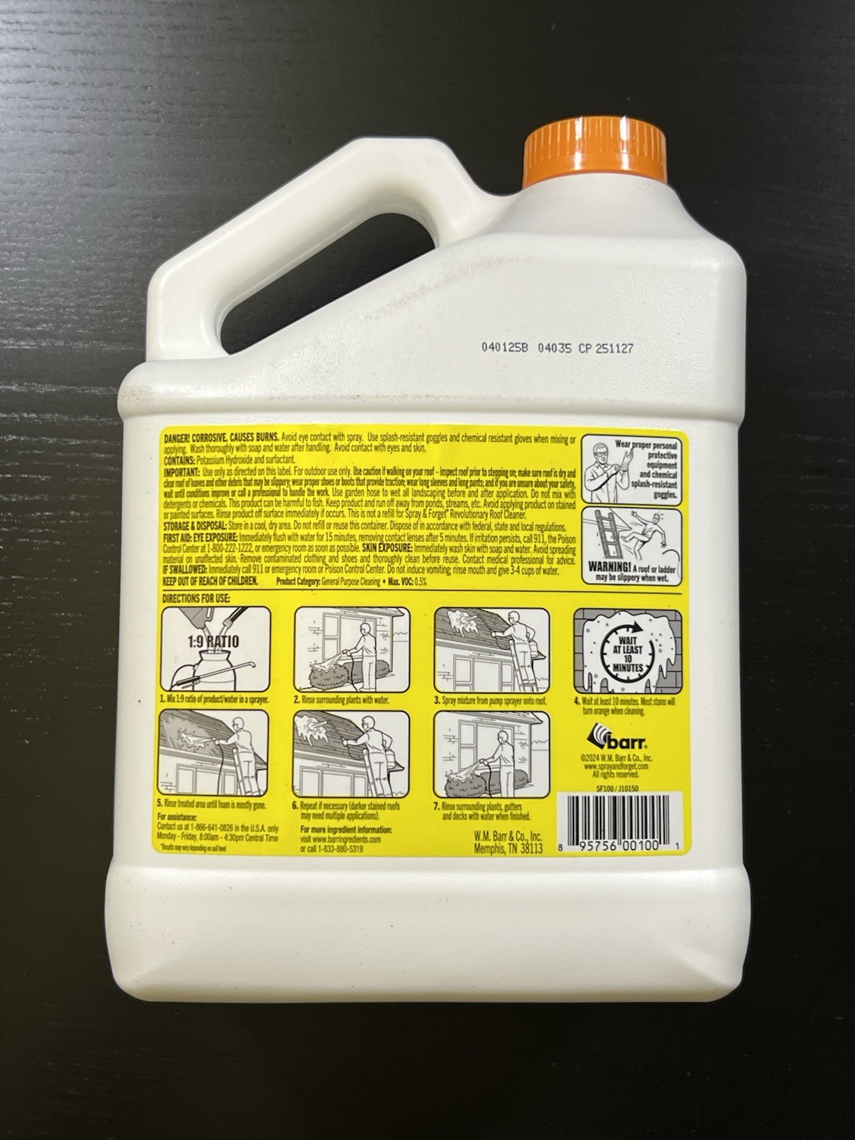 Spray & Forget 1 Gal. Revolutionary Roof Cleaner Concentrate
