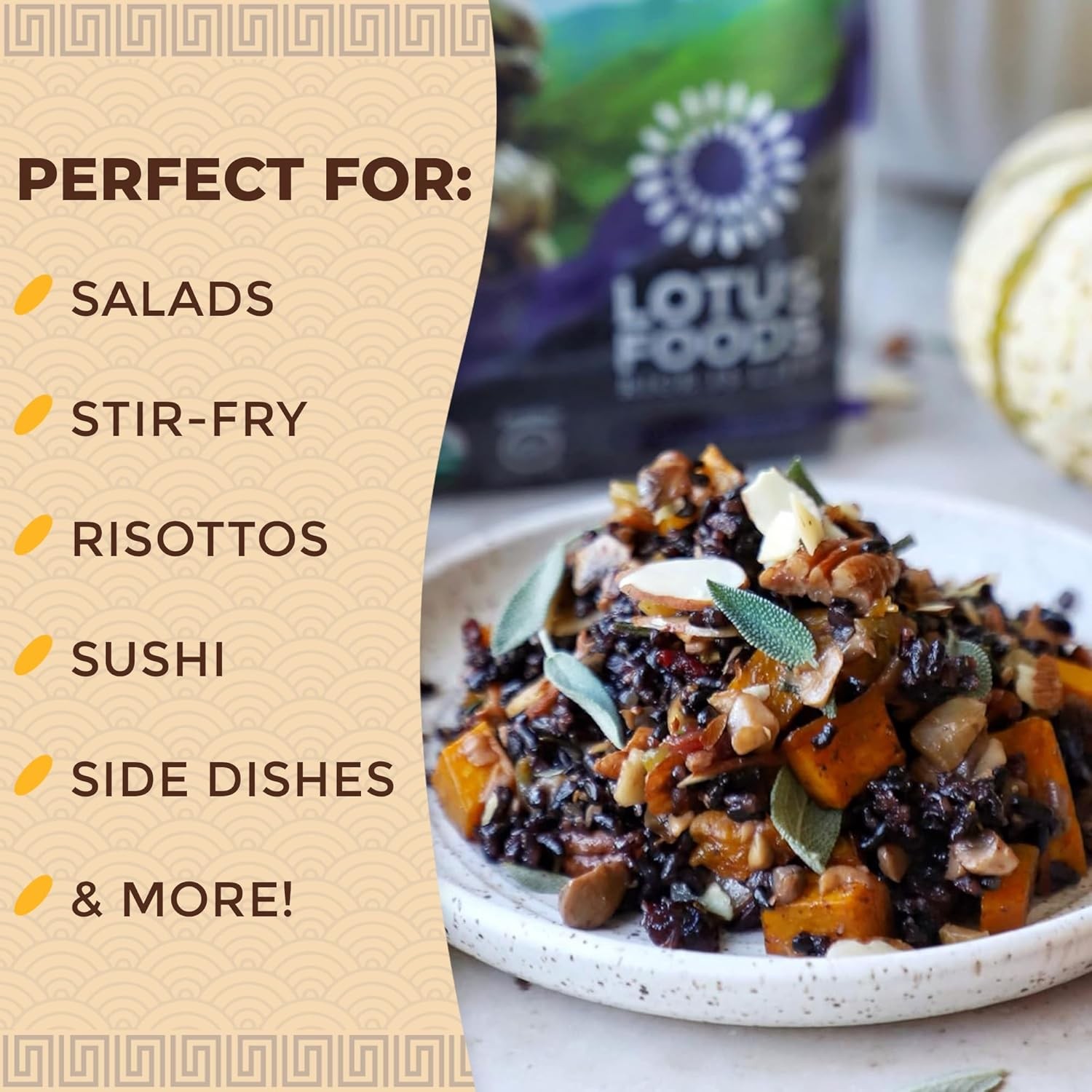 Lotus Foods Bulk Organic Forbidden Rice – Black, Gluten Free Heirloom, Whole G