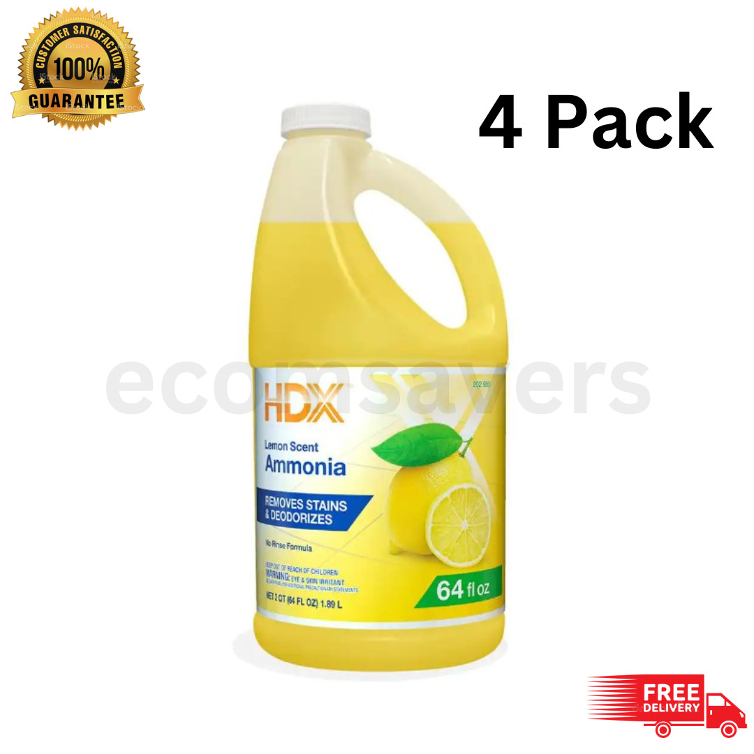 64 oz. Lemon Ammonia All-Purpose Cleaner – 4-Pack NEW