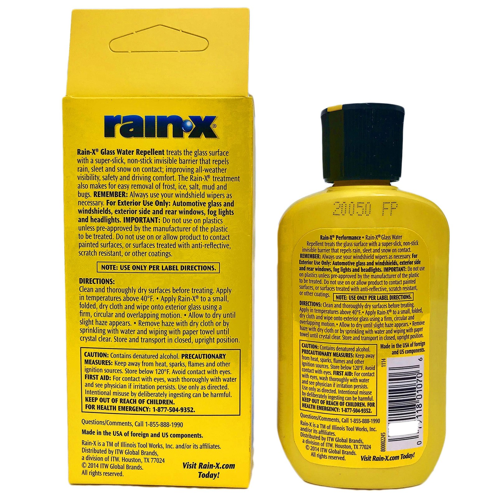 Rain X Original Windshield Treatment Glass Water Repellent 3.5 Fl Oz Pack of 2