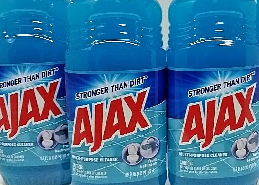 ( LOT 3 Bottles ) Ajax FRESH SCENT BATHROOM All Purpose Cleaner 16.9 ozEa Bottle