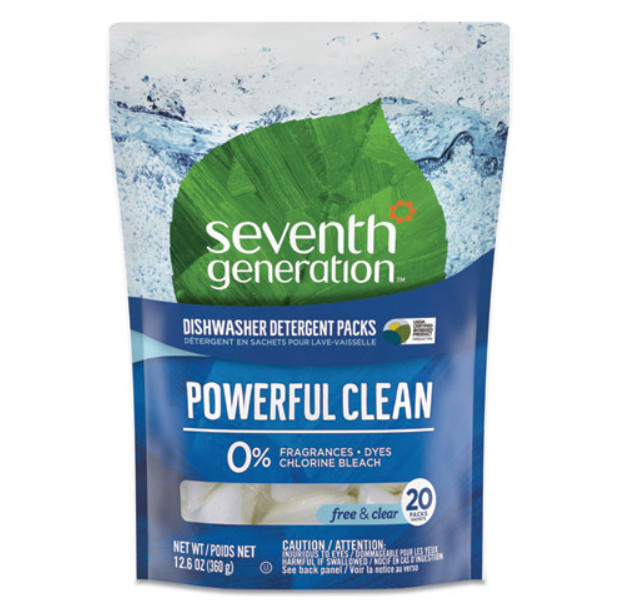Seventh Generation Natural Automatic Dishwasher Detergent Packs, Free and Clear