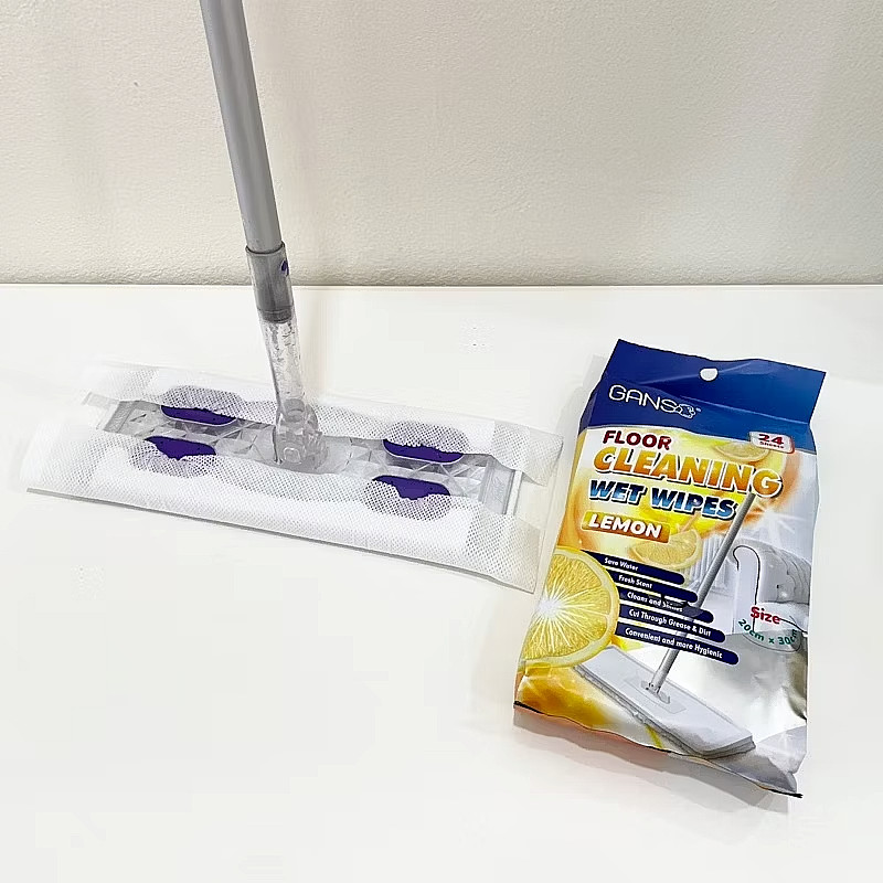Super saving! Floor cleaning wet wipes Lemon Scent (24 pcs/pack x 3 packs)