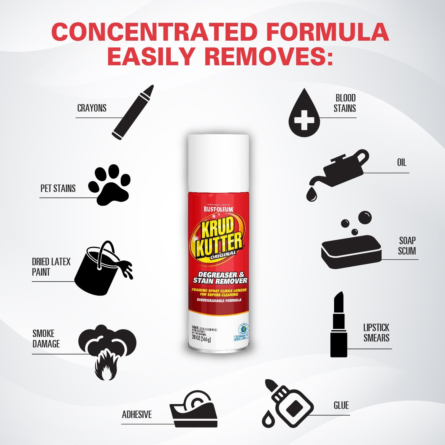 Krud Kutter Original Cleaner Degreaser Aerosol, 20 Ounce (Pack of 1), color