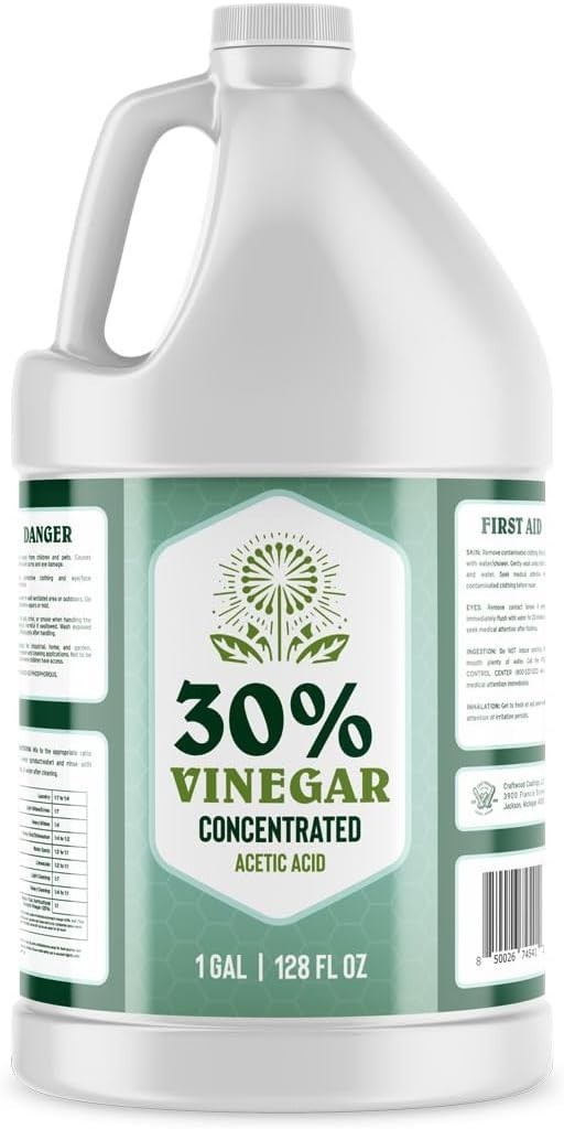 30% Vinegar | 1 Gallon | Concentrated Acetic Acid | Cleaning Vinegar Heavy Duty