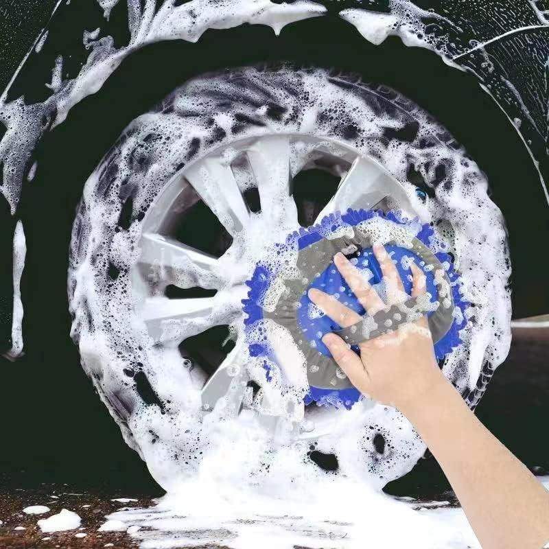 62” Car Wash Brush with Long Handle Chenille Microfiber Car Wash Mop Mitt Ki…