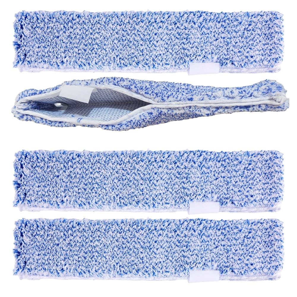 4 Pack 14″ Microfiber Window Scrubber Refill Replacement Compatible with Unge