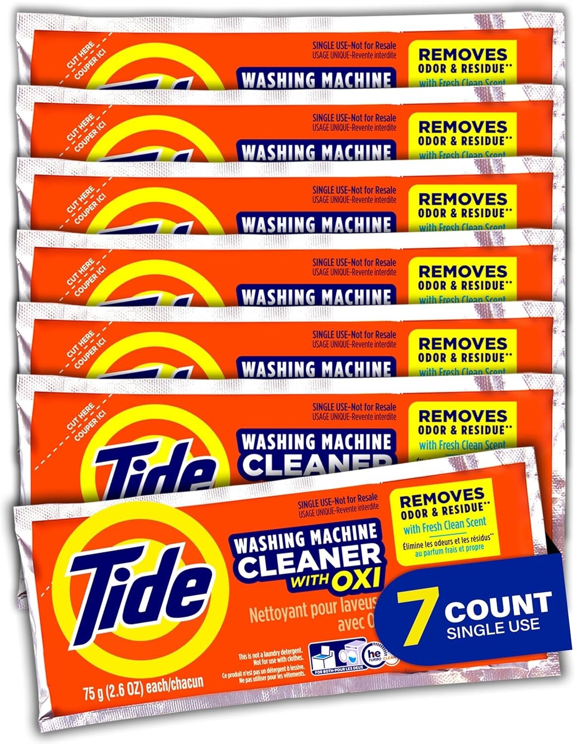 Tide Washing Machine Cleaner, 7-Count Single Use
