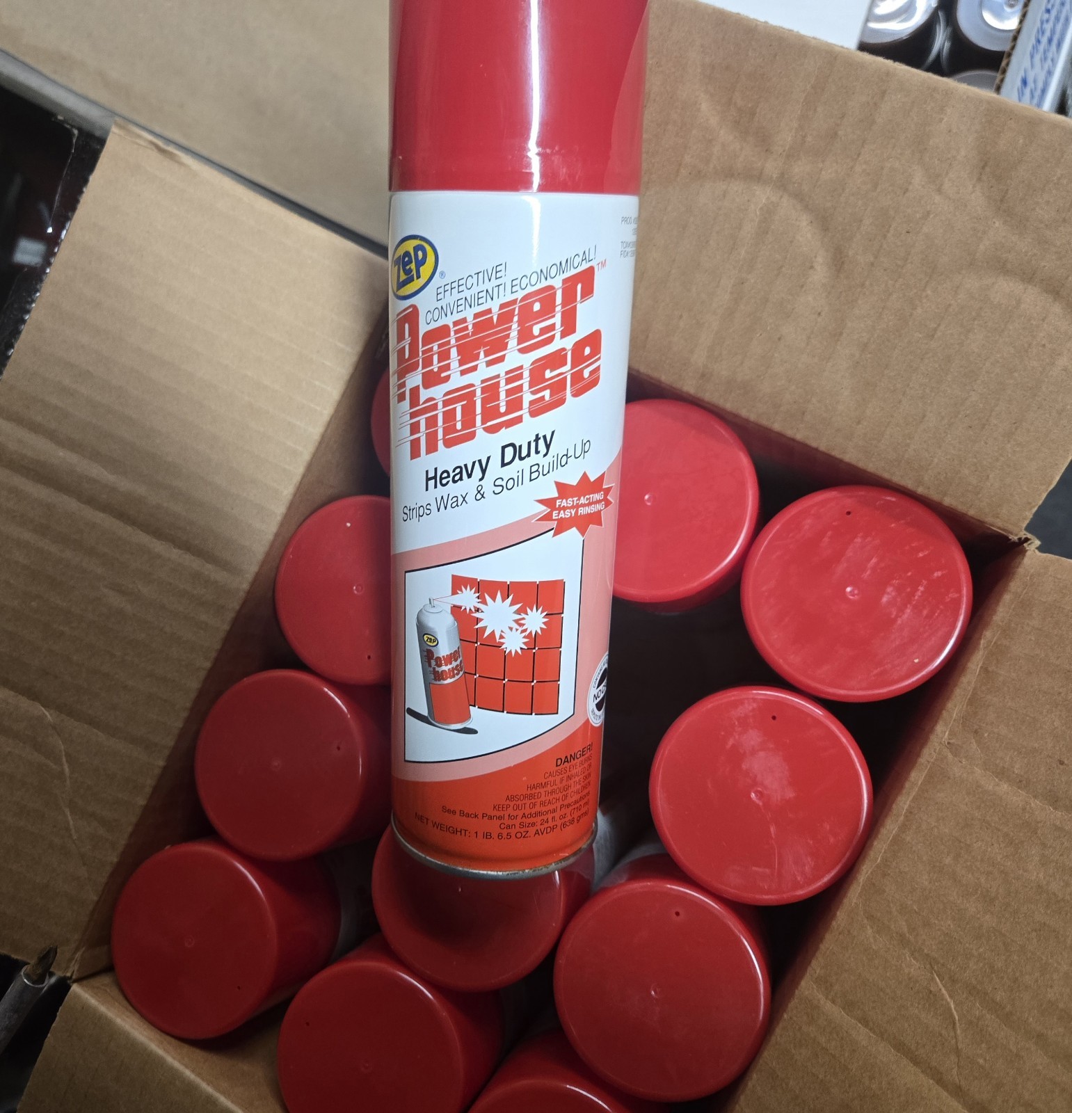 Zep Power House Spray Pine 18 oz Aerosol Spray 12 Pack Heavy Duty Strip Wax