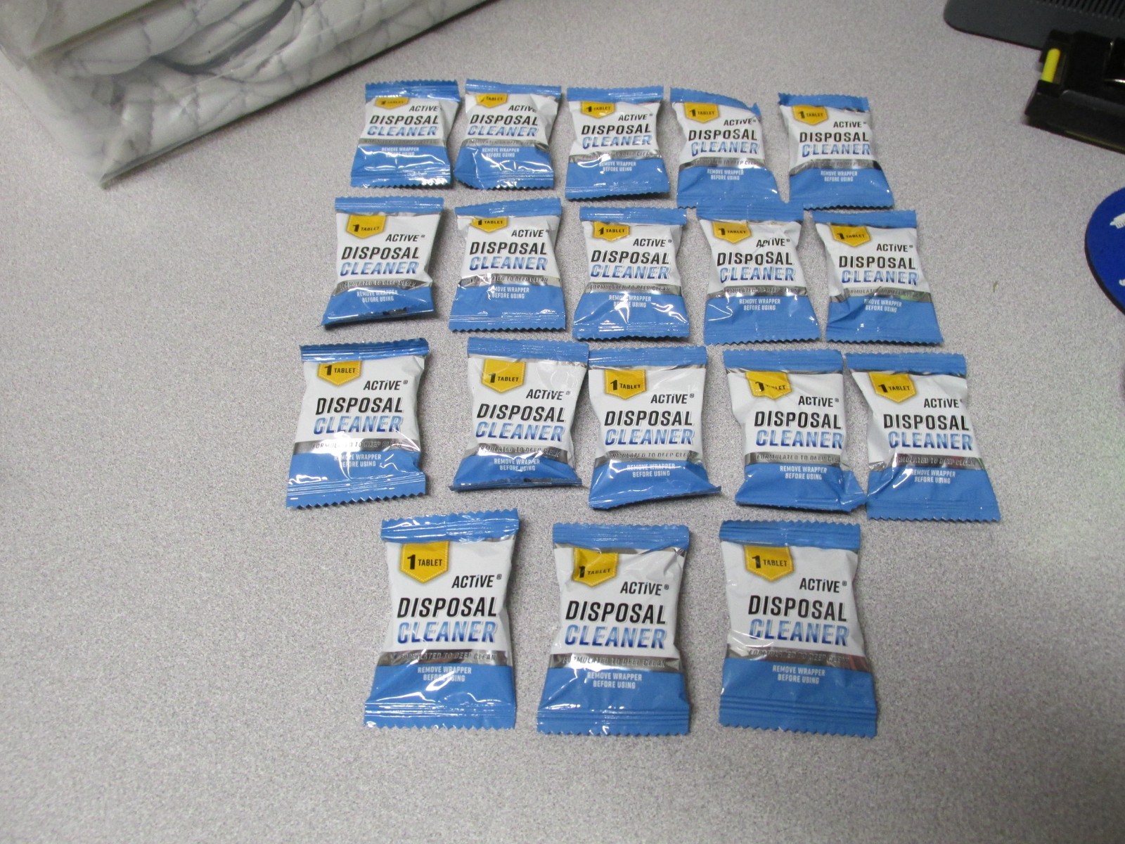 Active 18ct. Tablets Disposal Cleaner Citrus Scent Open Box