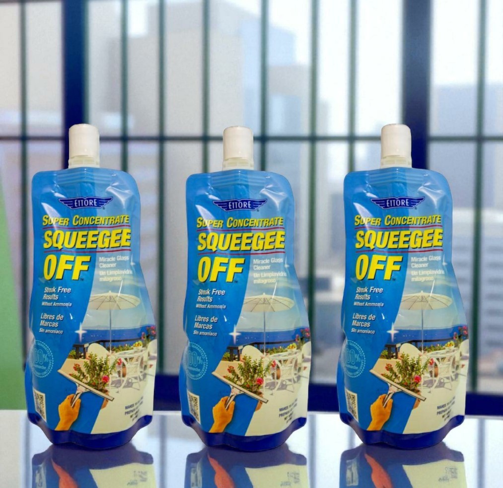 3 Pack Ettore Squeegee Off 16 Oz. Super Concentrate Glass Cleaner