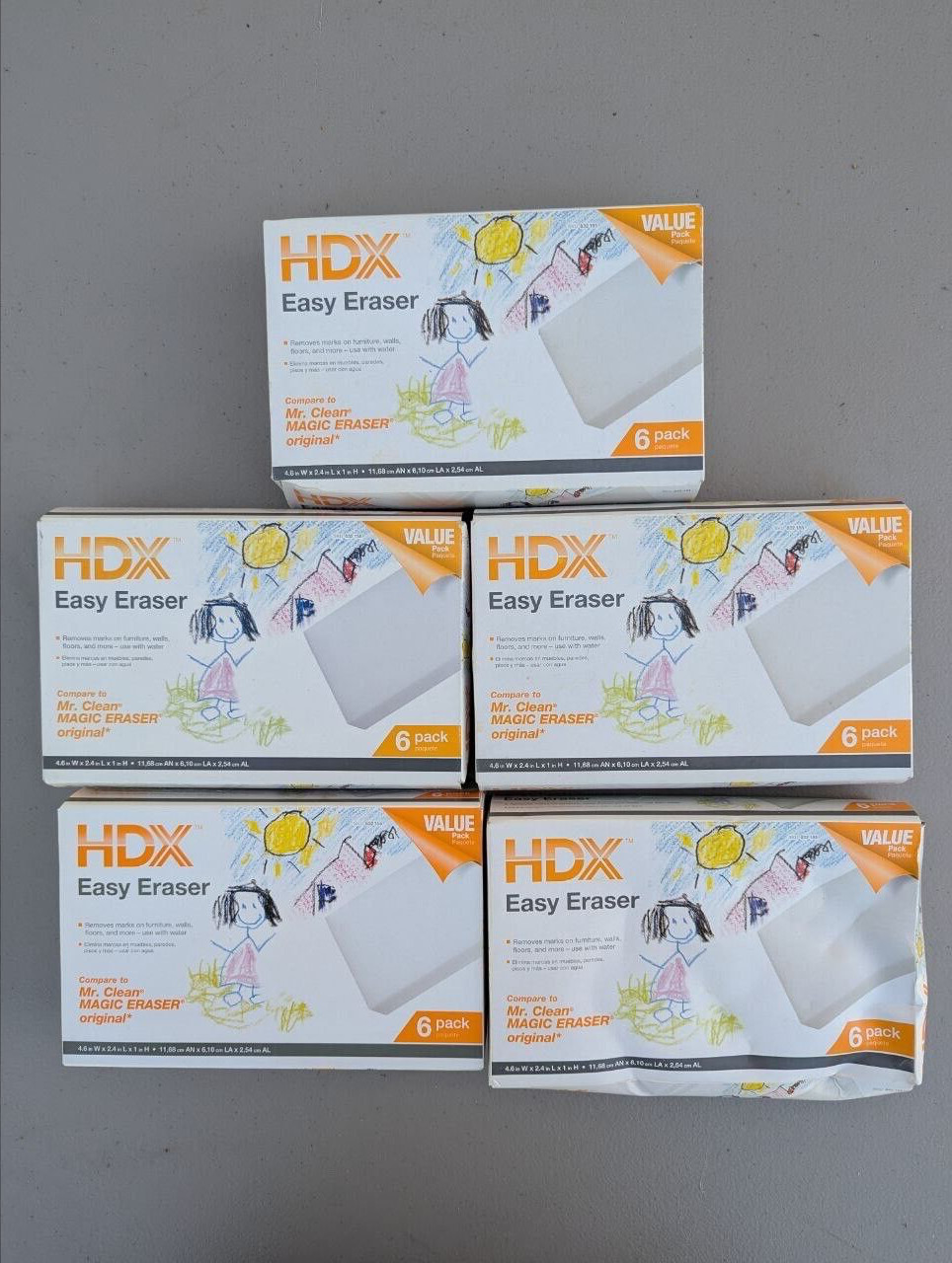 HDX EASY ERASER Magic Sponge 30 PCS! 5 box of 6 each -Rapid Clean ! OP1-5