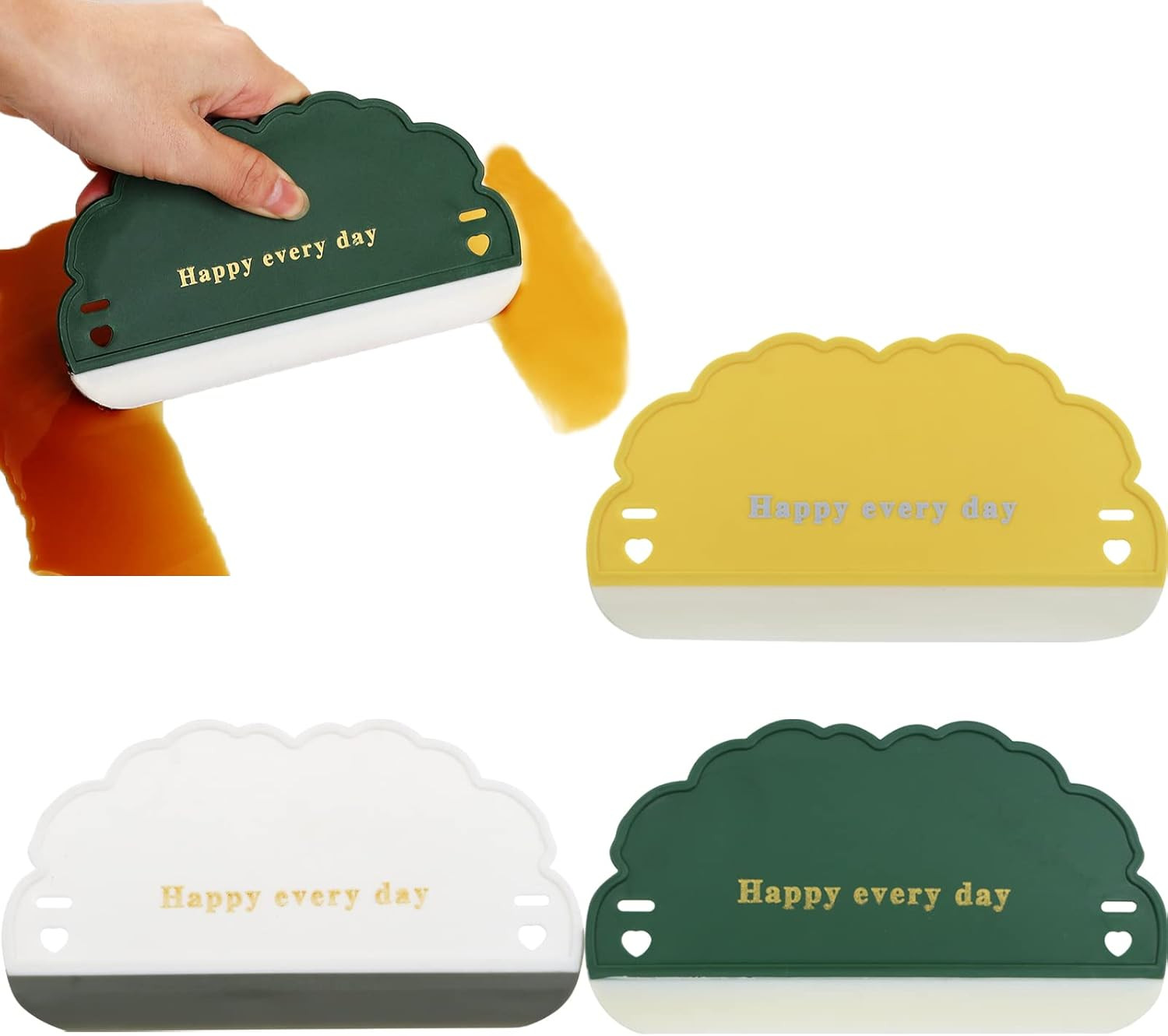 3 Pack Silicone Sink Squeegee, Mirror Cleaner Kitchen Sink Cleaner for Home Kitc