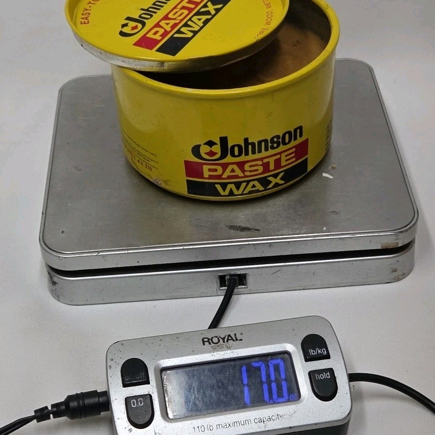 SC Johnson Paste Wax Original Formula 80-90% Full Weight Is 17 Oz