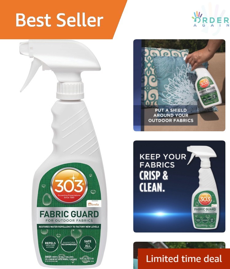 303 Fabric Guard for Outdoor Fabrics 16oz Restores Water Repellency Stains
