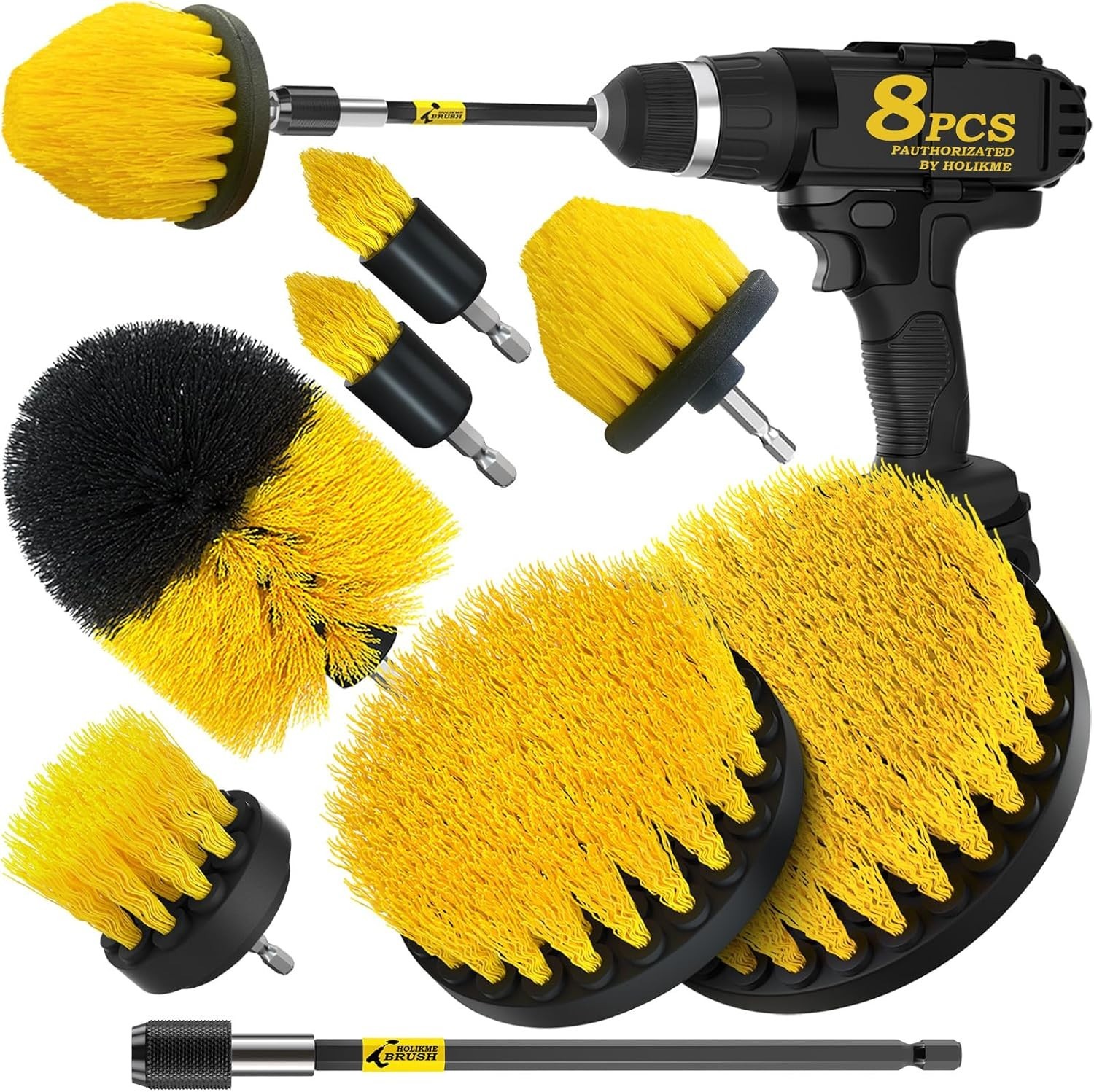 Drill Brush Set for Cleaning Grout Tile Bathtub Shower Car Power Scrubber