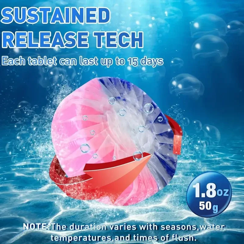 Automatic Toilet Cleaner Tablets, Easy Use for Home Hygiene RV Toilet Cleaning,