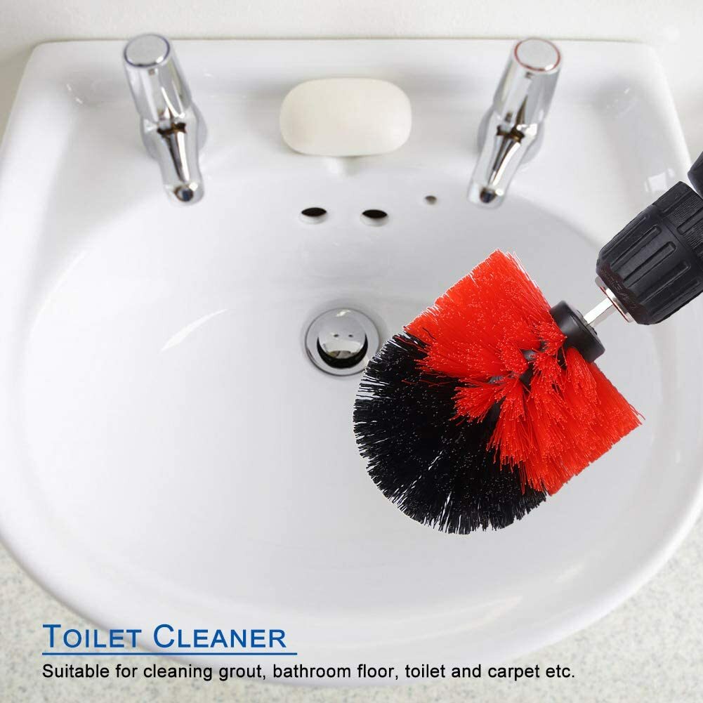 Drill Brushes Set 3pcs Tile Grout Power Scrubber Cleaner Spin Tub Shower Wall
