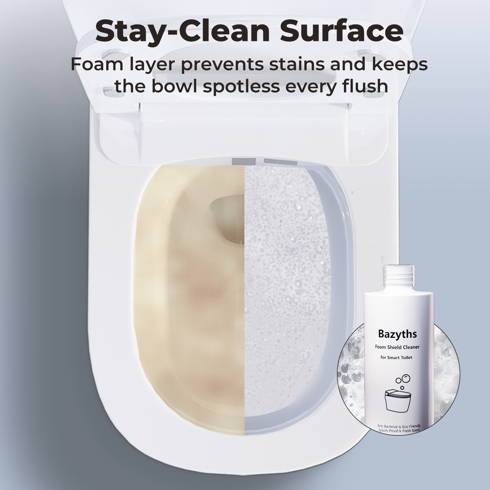 Bazyths Splash-Proof Toilet Agent for Smart Bidet Toilet