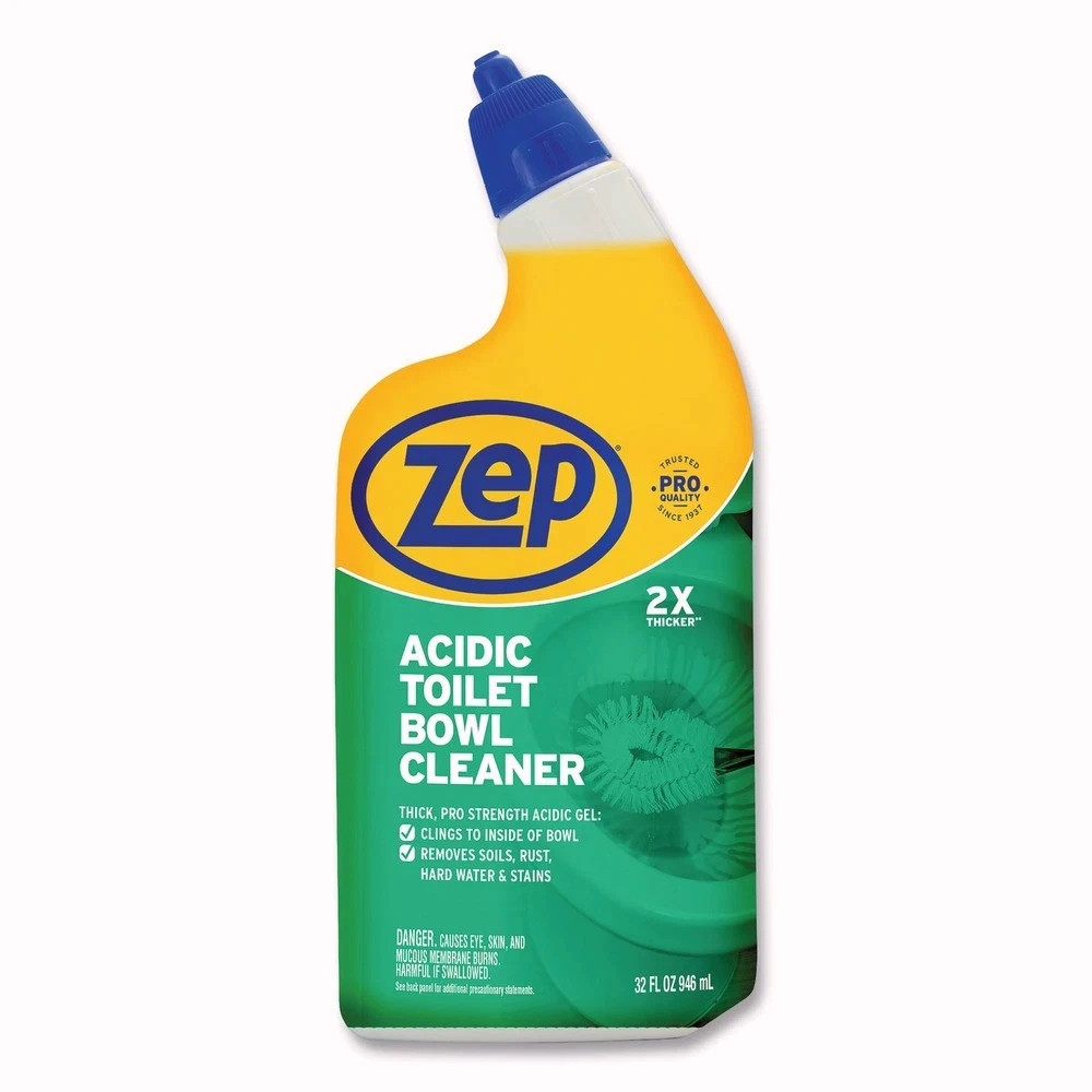 Zep Commercial ZUATBC32 32 oz Bottle Acidic Toilet Bowl Cleaner – Mint 12/CT New