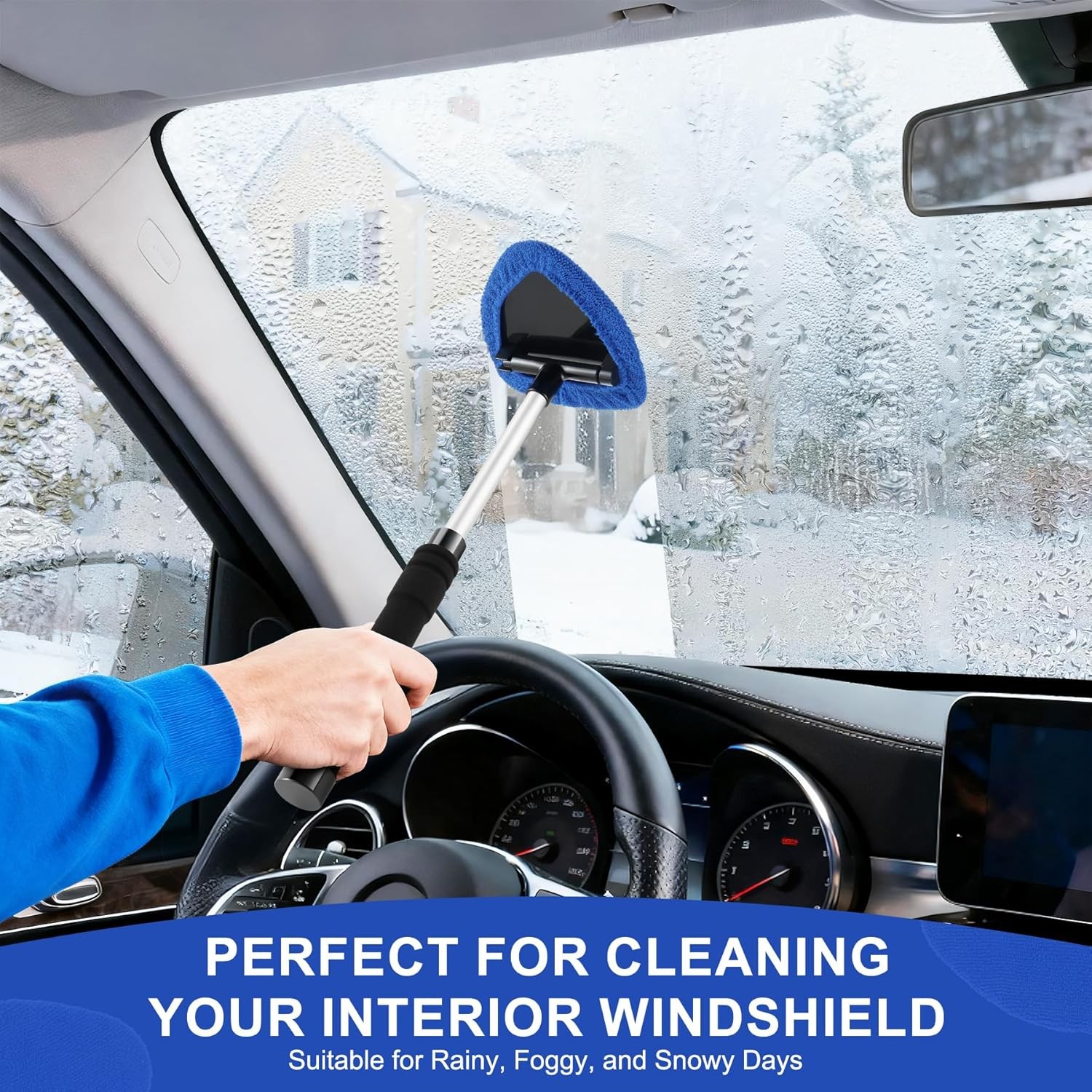 5pcs Windshield Cleaning Tool Kit Car Window Glass Wiper Cleaner Brush Reusable
