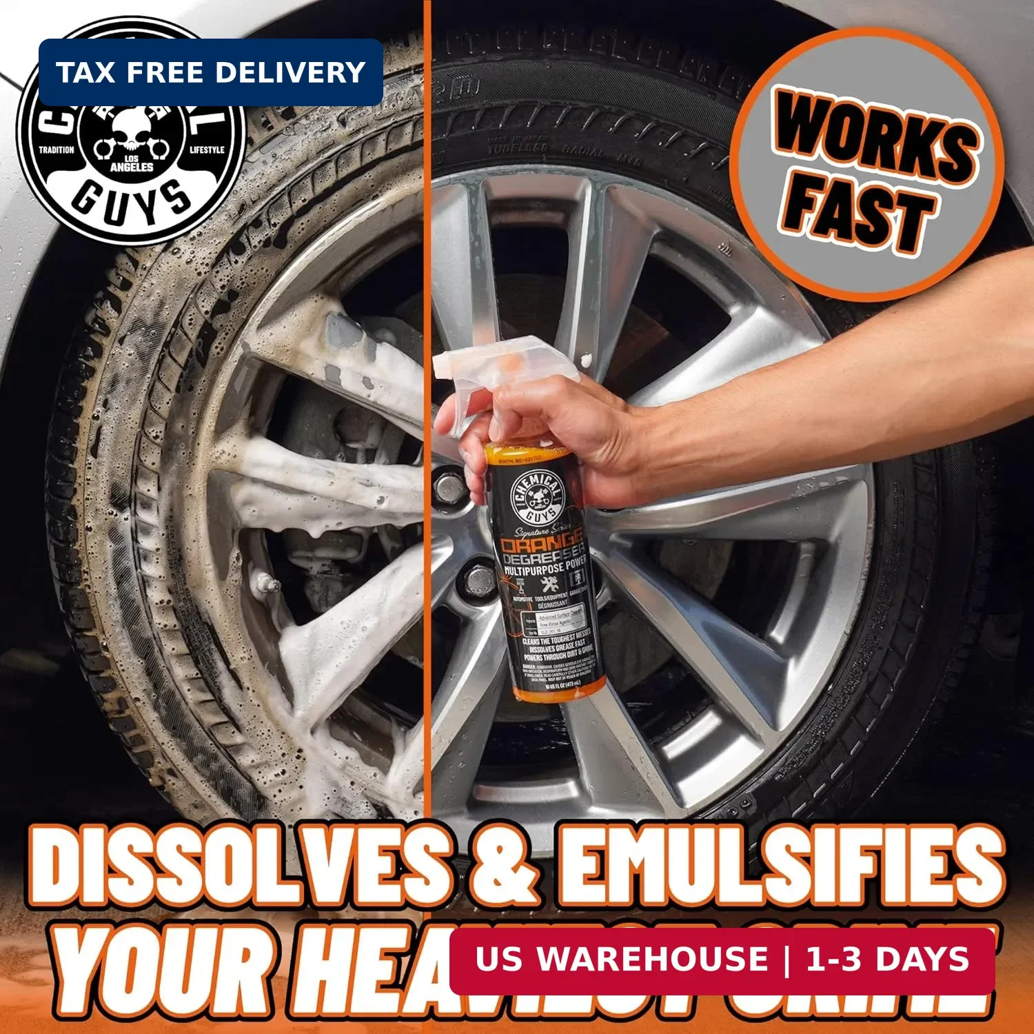 Chemical Guys Signature Series Orange Degreaser Spray – Heavy Duty All Purpose C