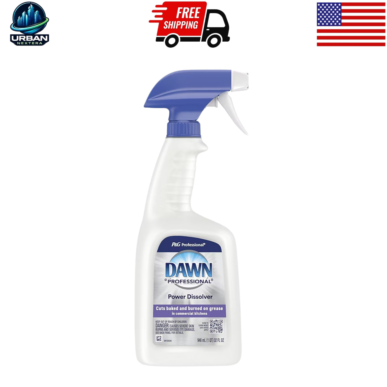 Dawn Power Dissolver Dish Soap 32oz Heavy Duty Grease Cleaner