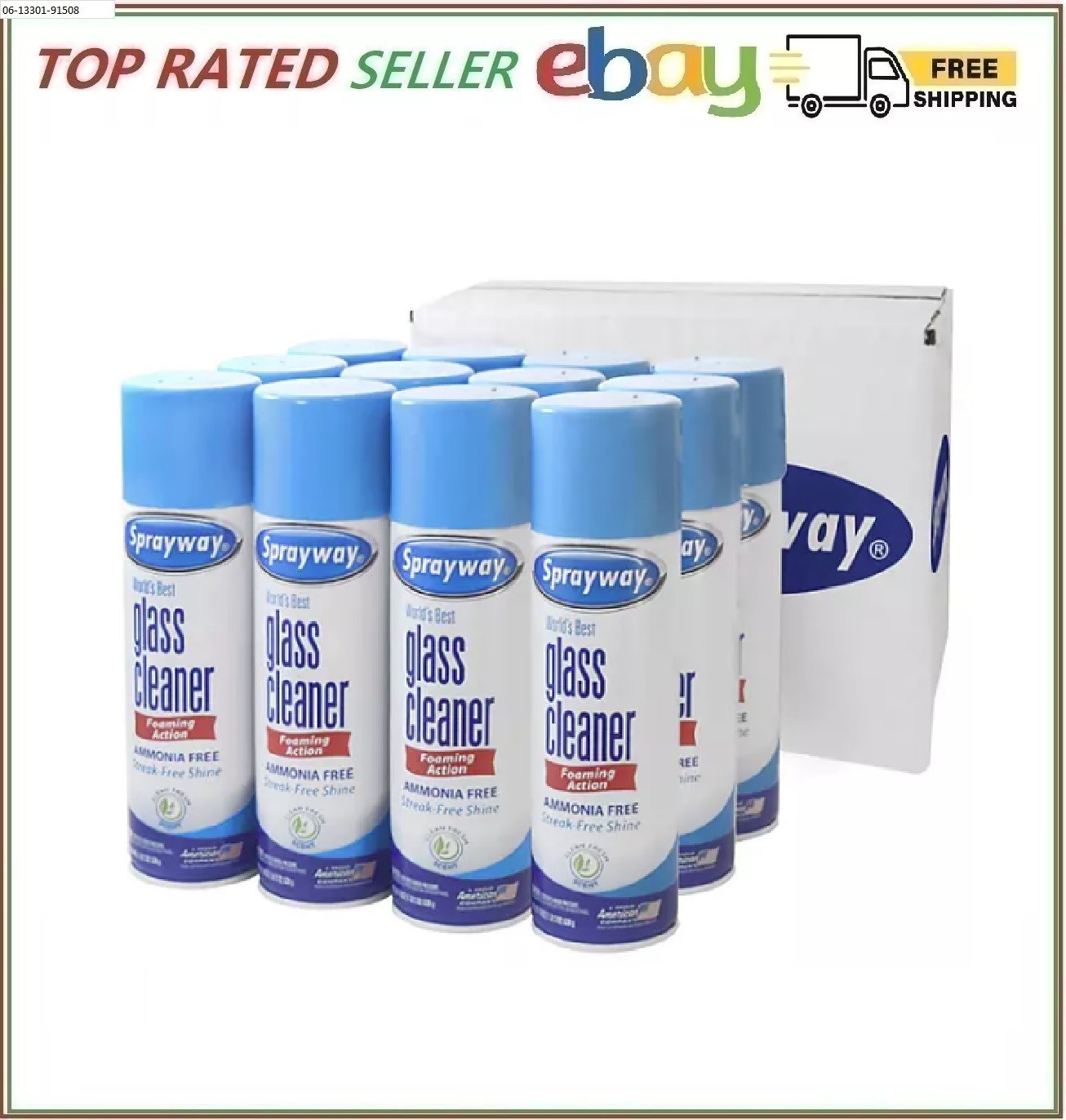 12 PACK Sprayway SW050-12 Glass Cleaner, 19oz – FREE SHIPPING