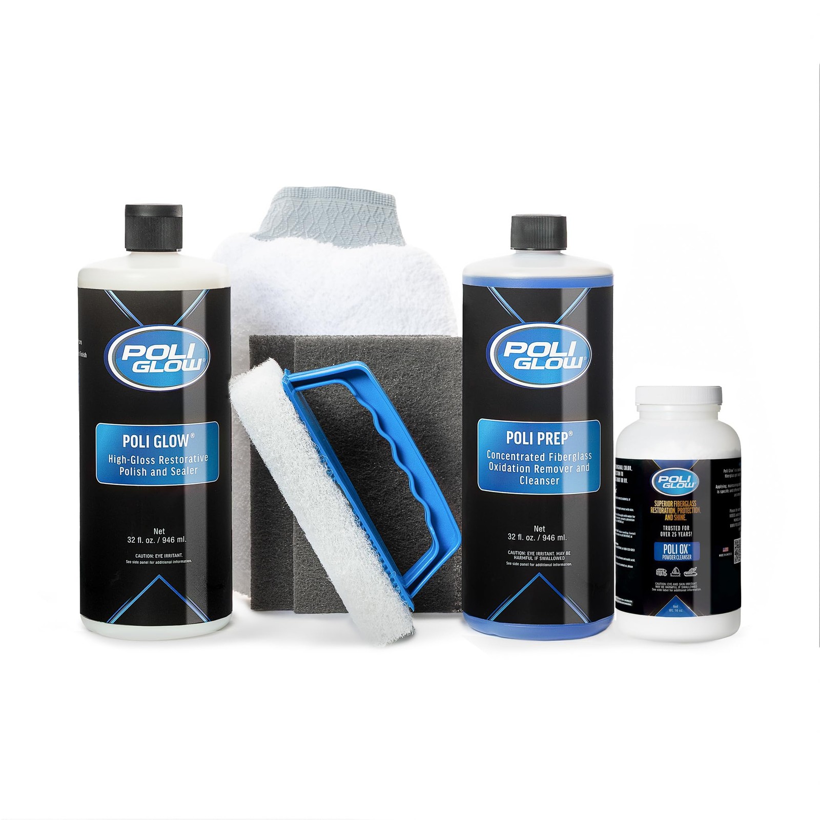 Poli Glow Deluxe Boat & RV Restoration Powder Ox – Pack of 6, White