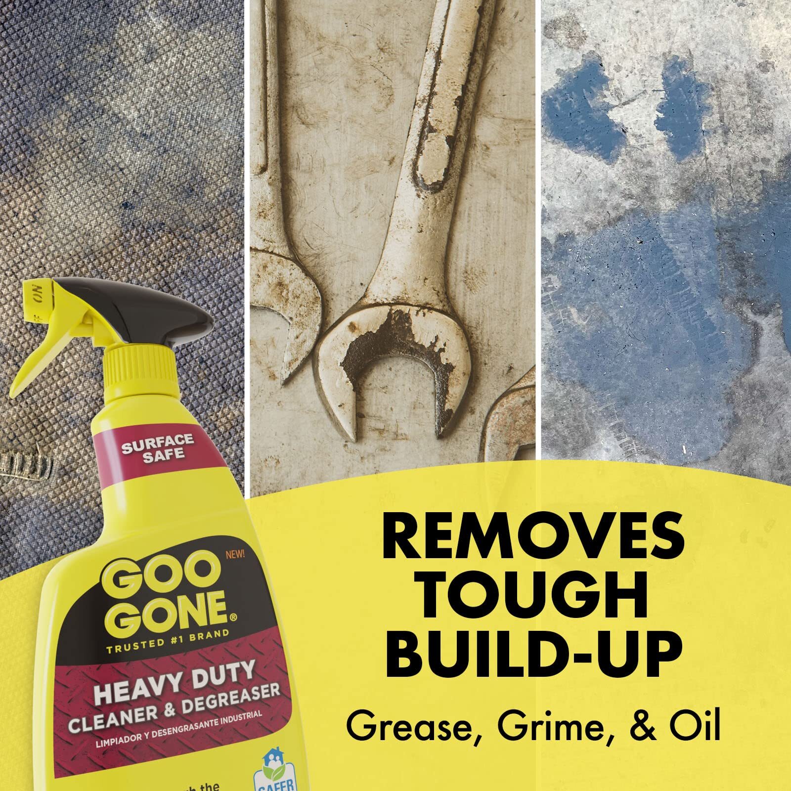 Goo Gone Heavy Duty Cleaner and Degreaser 16 Fl Oz Pack of 2 Surface Safe