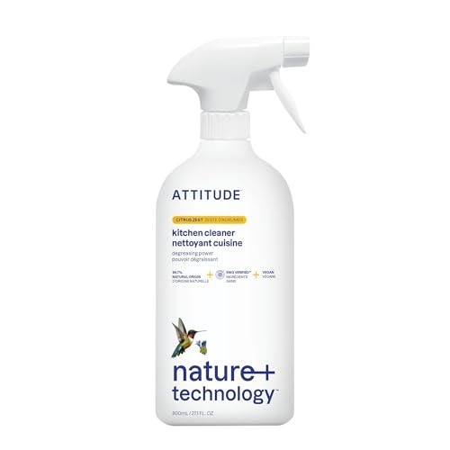 Kitchen Cleaner Spray Citrus Zest 27.1oz Degreaser Plant Based Vegan EWG