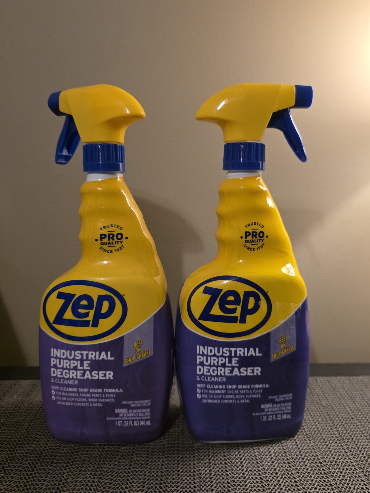 Zep Industrial Purple Cleaner and Degreaser – 32 oz Each (Pack of Two)