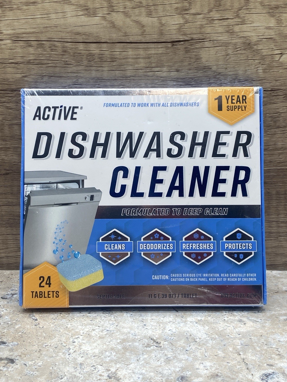 Active Dishwasher Cleaner Deodorizer Tablets 24 Pack Cleaning Descaler