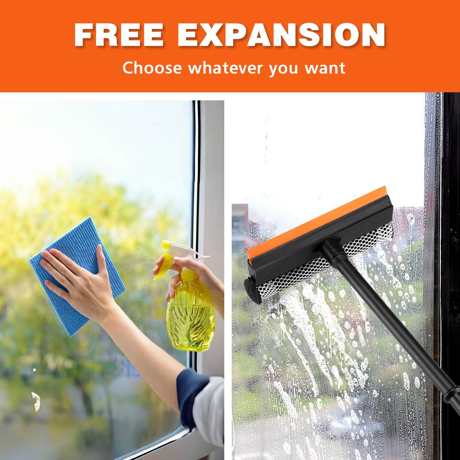 Window Squeegee Window Cleaner for Gas Station Glass Shower Window Door Cleaning