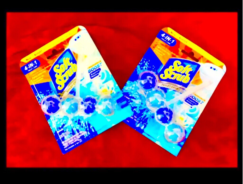 2pks Soft Scrub 4-in-1 Technology Toilet Care SAPPHIRE WATERS:clean/fight/fresh