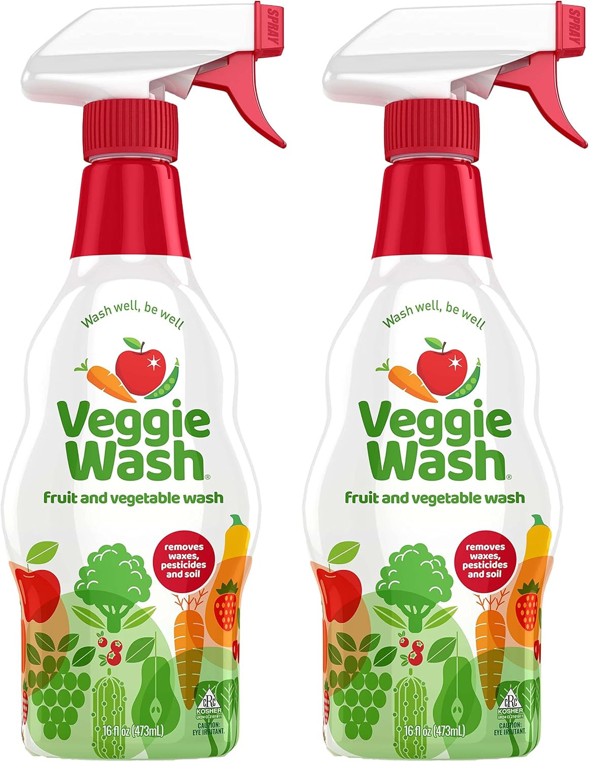 Fruit & Vegetable Wash, Produce Wash and Cleaner, 16-Fluid Ounce, Pack of 2, Pac