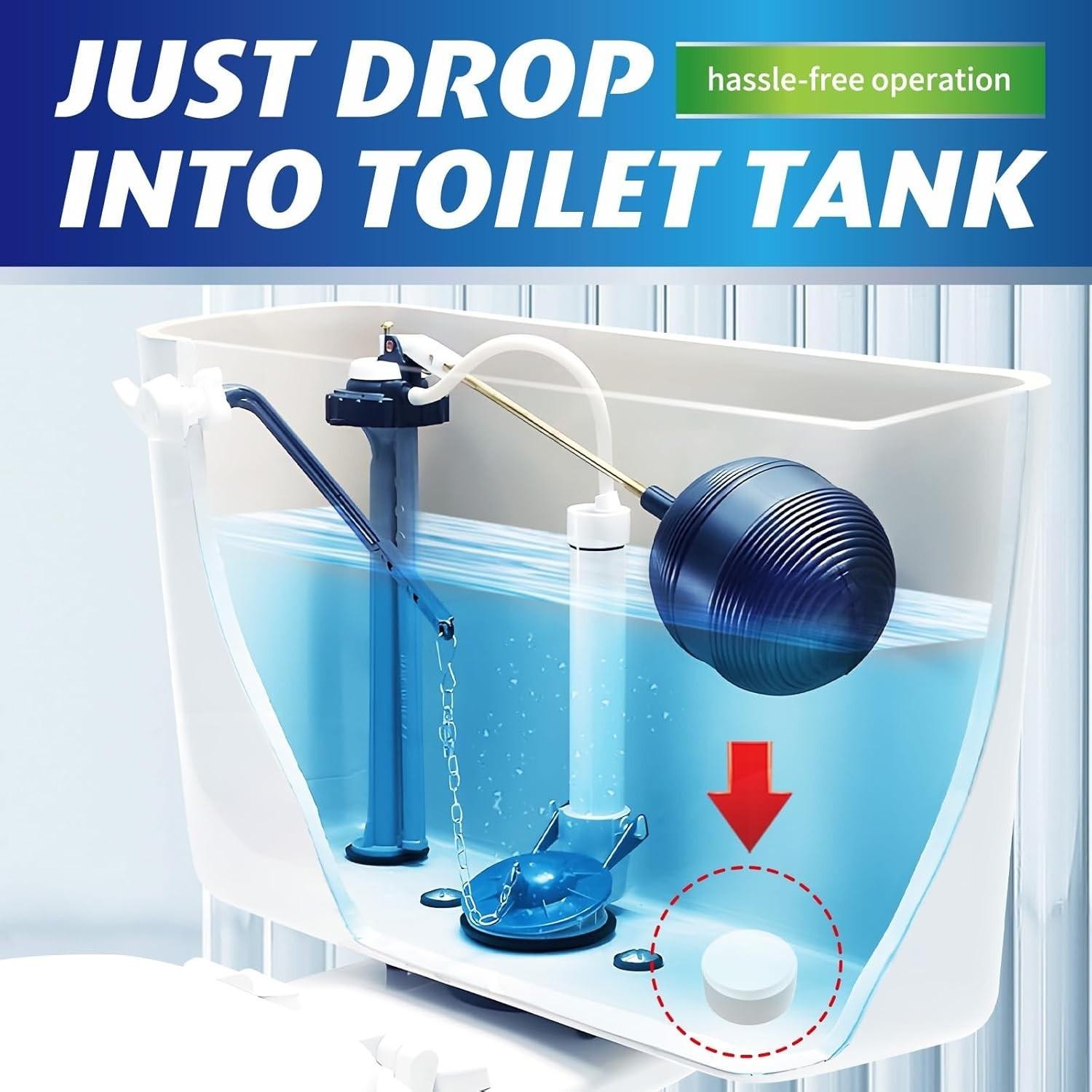 Toilet Bowl Cleaner Tablets 20 Pcs – Automatic Toilet Bowl Cleaners with Bleach,