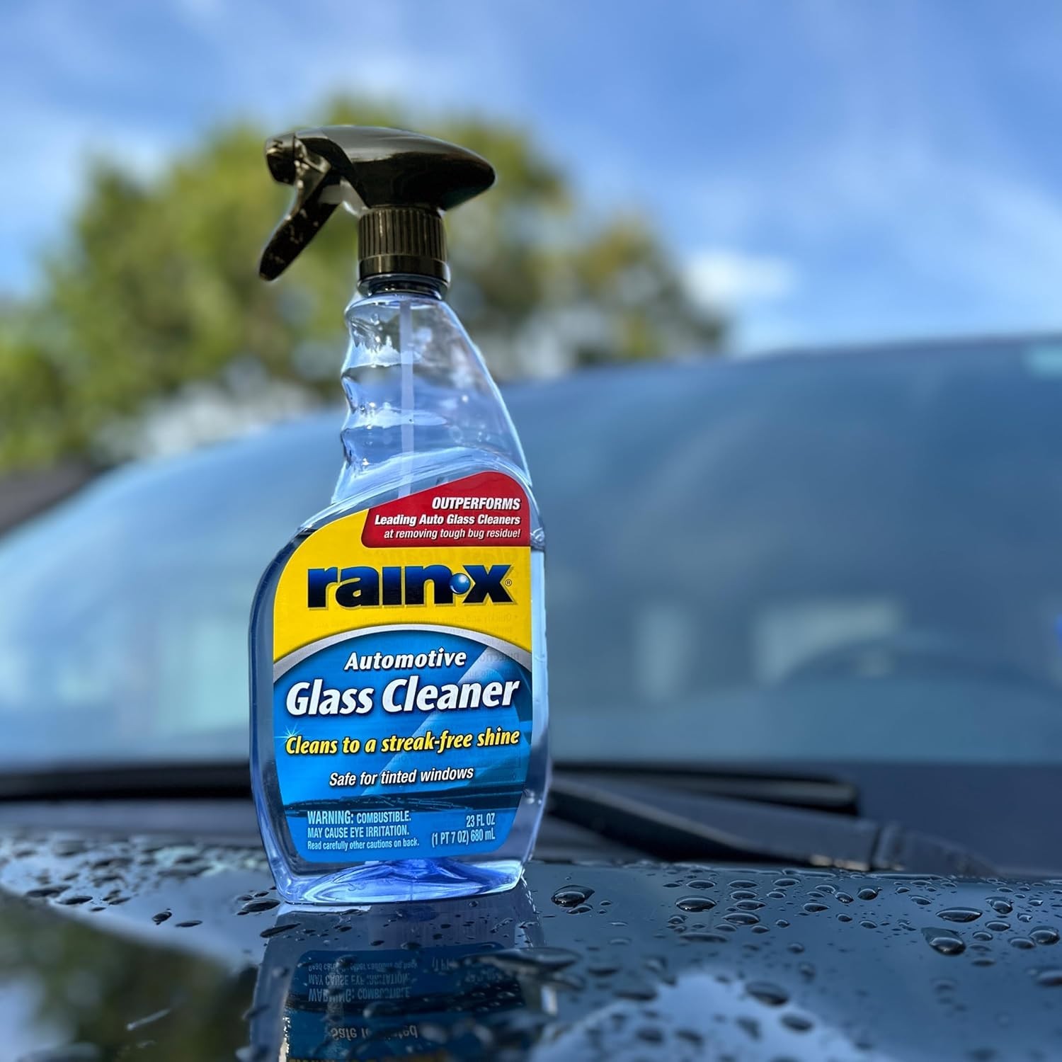 Auto Glass Cleaner 23 oz Spray – Safe for Tinted Windows & Streak-Free Results