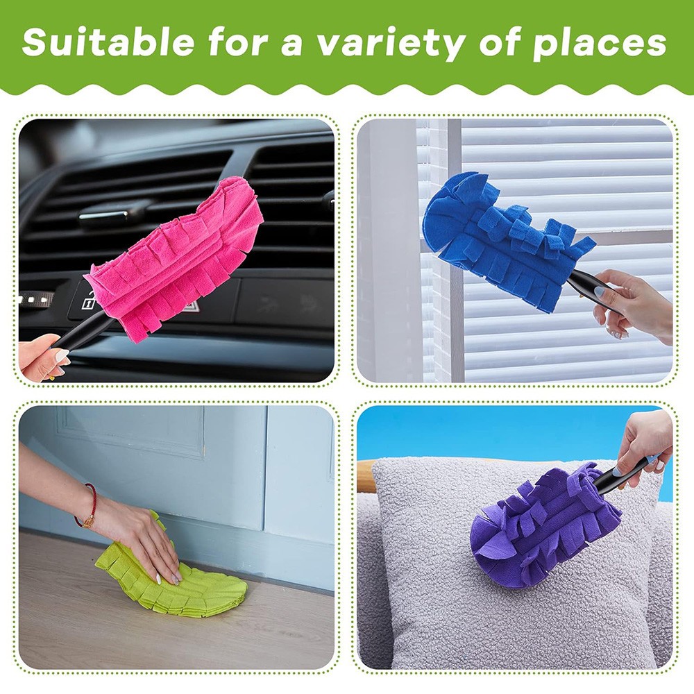 10 Pack Fleece Duster Refills 360° Reusable Duster Refills for Swiffer Washable