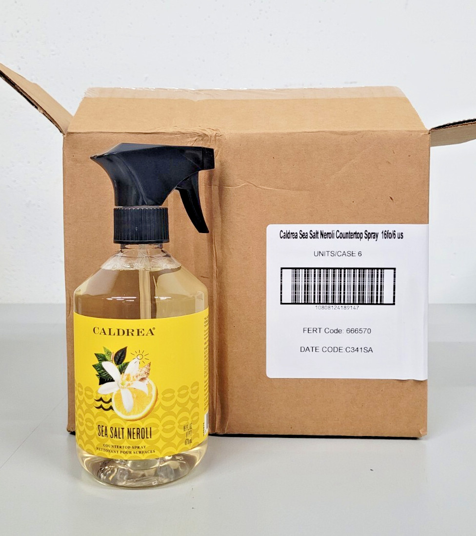 (6 Pack) Caldrea Multi-Surface Countertop Spray, SEA SALT NEROLI – DISCONTINUED