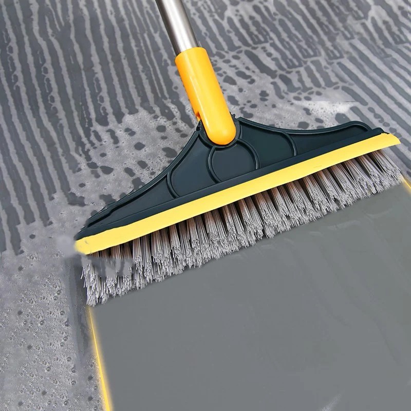 Bathroom Floor Scrub Brush Long Handle Tile Grout Wall Toilet Cleaning Brush