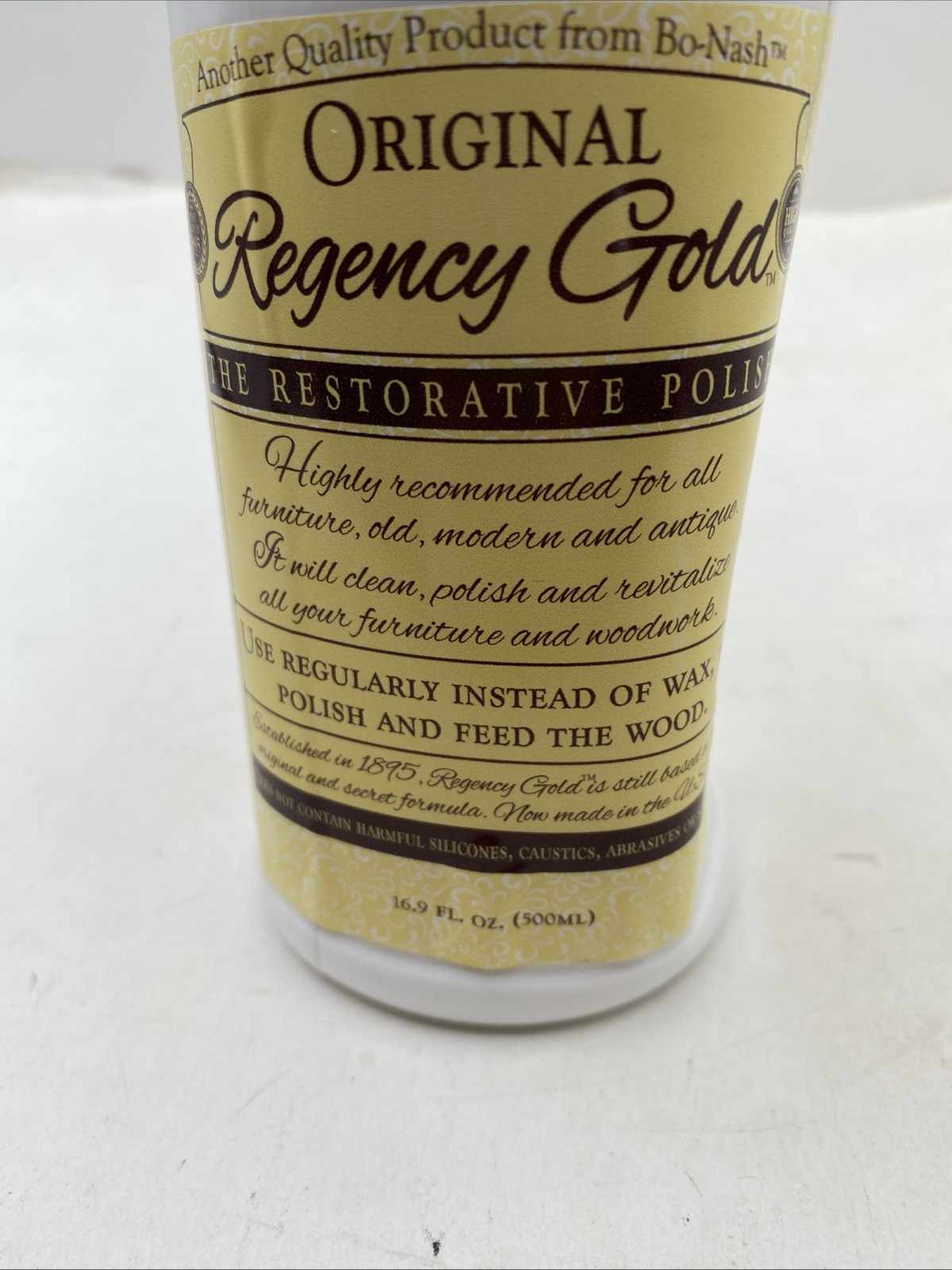 Regency Gold Original Restorative Polish Liquid Wood Furniture SEALED 16.9 Oz