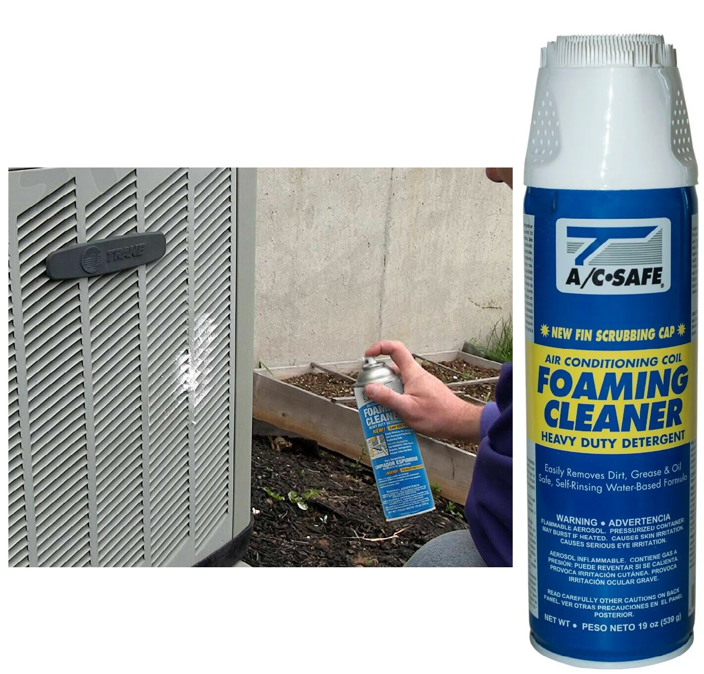 Air Conditioner Foaming Coil Cleaner Condenser Evaporator Sprayer AC HVAC
