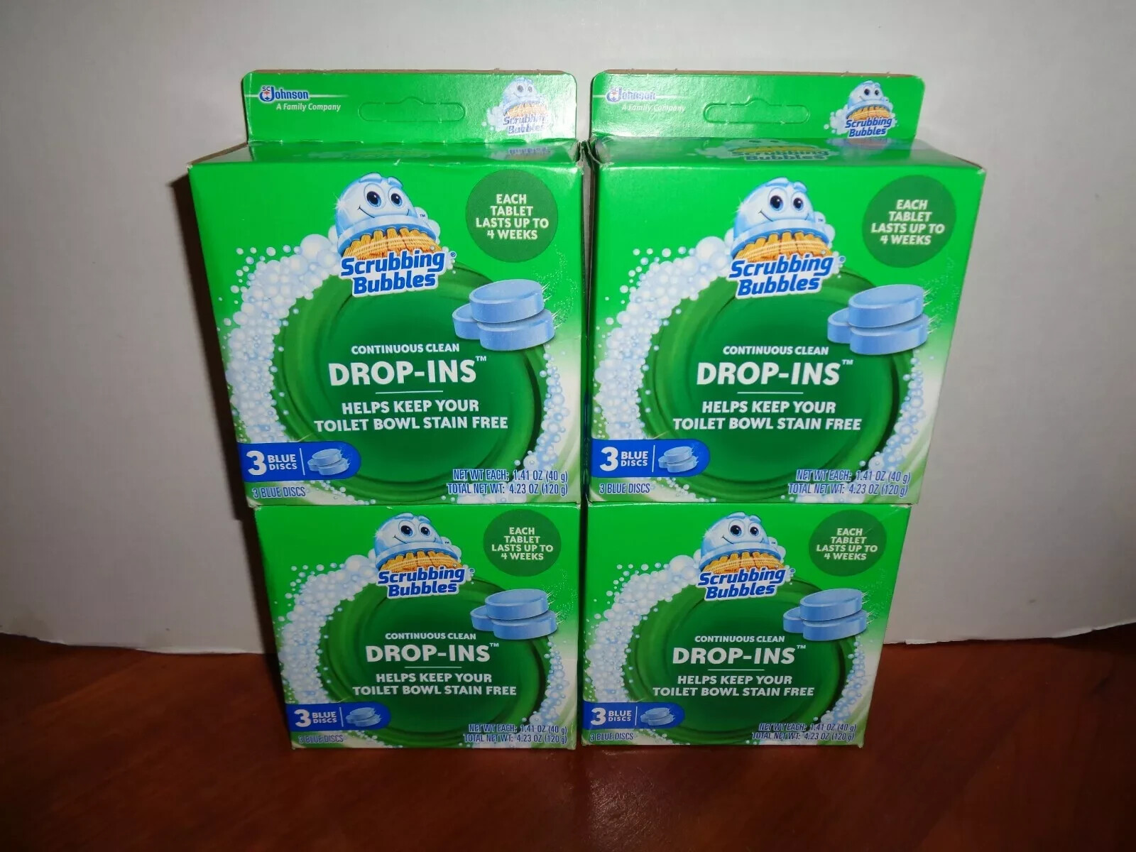 12 Scrubbing Bubbles Vanish Blue Drop In Tablets For Toilet Bowls 4-3 Ct Boxes