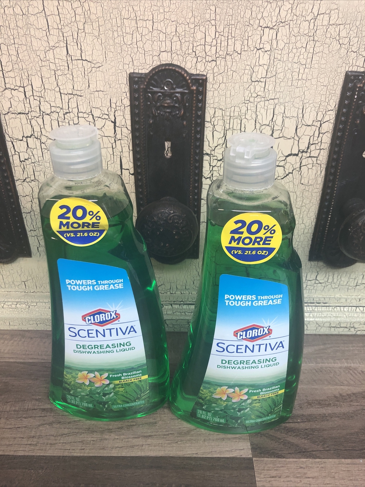 2 Bottles Scentiva ~ Degreasing Dishwasing Liquid 26 fl oz Each