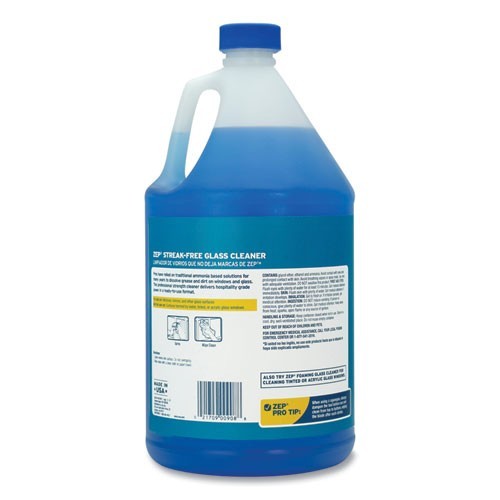Zep Commercial Streak-Free Glass Cleaner, 1 gal Bottle